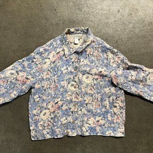 Vintage 1990's Coldwater Creek Floral Button Up Shirt